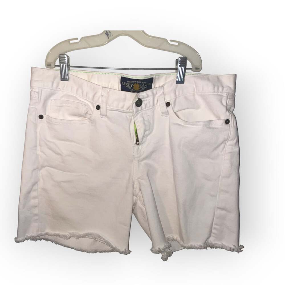 Lucky Brand off white white denim shorts Sz 8/29 EUC